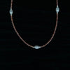 OLIO E ACETO Tanabata Special Collection Rhodonite Pearl Beaded Necklace OLIO-OA13N38-YFC Silver/Pink Orange
